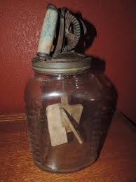 LOT 61 VINTAGE GLASS BUTTER CHURN | EstateSales.org