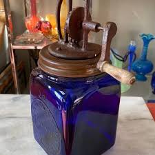 Vintage Cobalt 11” Decorative Dazey Butter Churn | Cobalt Blue Jar | Wooden Paddles Decorative Use Only | No 20 | Farmhouse Kitchen Decor - Etsy Australia