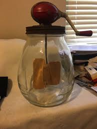 Vtg Dazey 8qt. Butter Chun/ Wood Paddles Red Ball/ excellent ...