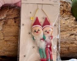 Vintage Shiny Brite Santa Christmas Ornament MCM 1950 1960 ...