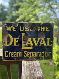 Porcelain De Laval Cream Separator Advertising Sign 1940s | eBay