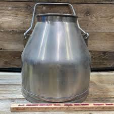 Vintage Delaval Look Alike Milking Can, Stainless Steel ...