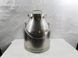 Sold at Auction: Nice Stainless Steel Milk Can With Handles ...