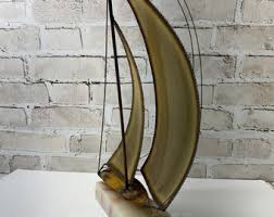 Brass Sailboat on Onyx Stone Base- Signed Demott Boat Nautical Decor- Sailing- Sailor- Beach or Lake House Decor- Coastal- Gift for Him - Etsy