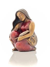 Lot - ANNE MARIE FLEMING "HOLDING INNOCENCE" BRONZE SCULPTURE