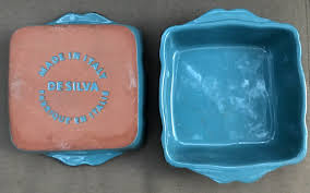 2 Heavy Clay Baking Casserole Square Dishes De Silva ...