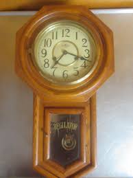 VINTAGE DEA REGULATOR WIND UP RARE LEAF PENDULUM WOODEN WALL ...