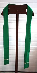 Lightly Used Green w/ White Vestment + Stole Set. Size M ...