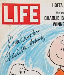 Lot - Charles Schulz Signed "LIFE" Magazine, Charlie Brown ...