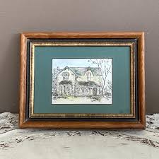 Vintage Original Signed Art, Ink and Watercolour Drawing ...