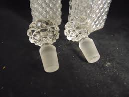 Nice Matching Pair of Cologne / Perfume Bottles w/ Stoppers 6" | eBay