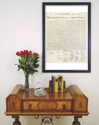 US Declaration of Independence; 1823 Facsimile by William Stone - Teak Wood Magnetic Hanger Frame Optional - Etsy