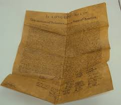 DECLARATION OF INDEPENDENCE - 1776 - REPRO -PARCHMENT - J ...
