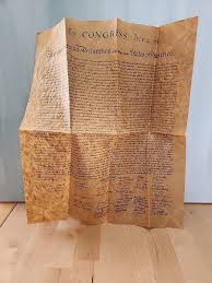 Declaration Of Independence Reproduction Aged Parchment ...