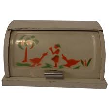 Old Vintage German Tin Bread Box Doll House Kitchen ...