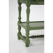 Vintage Side Table in Green Lacquered Wood | Chairish
