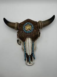 Rustic Southwest Tribal Bull Cow Skull | eBay
