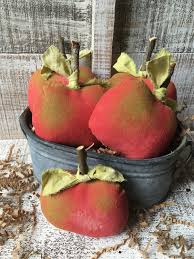 Country Apple Bowl Fillers, Primitive Apple Table Decor - Etsy