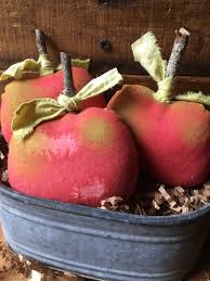 Buy Country Apple Bowl Fillers, Primitive Apple Table Decor ...
