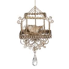 7" Bird In Cage Gold Jeweled – Evis Design