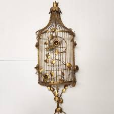 Vintage Mid Century Hollywood Regency Gold Florentine Wall Mount Decorative Bird Cage - Etsy UK