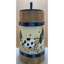 Hand Painted Cow Country Scene Wooden Shaped Butter Turn - Etsy