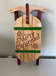Merry Christmas Sled - Etsy