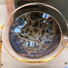 20th Century Italian Sterling Silver Enameled Table Clock For Sale at 1stDibs