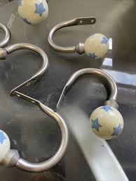 set of 7 ceramic / porcelain wall hooks for hanging curtains | eBay