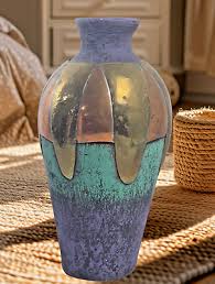 Vintage Primitive Antique Salt Glazed Stoneware Crock Copper Brass 10" Tall | eBay