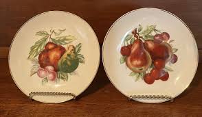 GOLD RIMMED DECORATIVE FRUIT PLATES MADE IN JAPAN | eBay