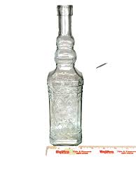 Holiday Glass Decorating Bottle 12” H Clear w/Raised Design ...