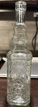 Beautiful Vintage Decanter Green tint glass Empty Bottle | eBay
