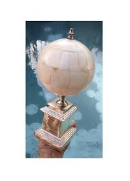 Unusual Amaro Buffalo Bone Pleated Globe Set Upon an ...