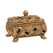 87-2636 Textured Leaf Keepsake Storage Box – RauFurniture ...