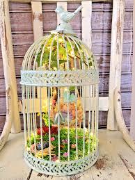 Garden Fairy on a Swing in Small Decor Bird Cage with Fairy lights | eBay