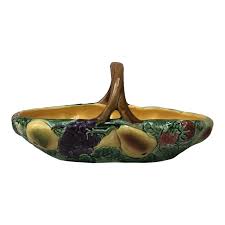 Majolica Fruits Basket Sarreguemines, Circa 1900 | Chairish
