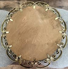 Vintage Stunning Gold Flower & Scroll Leaf Art Deco Convex ...