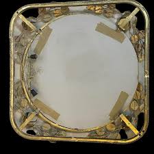 Italian Square Iron Mirror, 1950s | Chairish