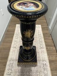 SEVRES Porcelain Pedestal 19th Century Painting Cobalt Gilt ...