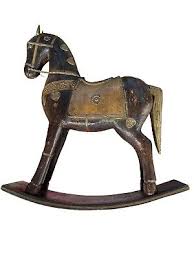Vtg Hand Carved War Medieval Rocking Horse Copper And Brass Armor Folks Art | eBay