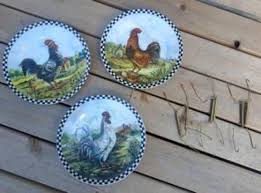 Vintage Homco 11” Rooster And Hen Wall | Mercari