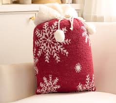 60" x 70" Feather Knit & Sherpa Snowflake Throw by Kim ...