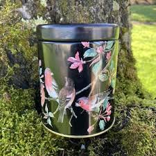 Vintage Small Round Black Storage Tin W Birds & Flowers, Made in England (sewing Kit, Craft Storage, Farmhouse Kitchen Canister) 4.5" X 3.5" - Etsy