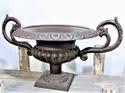 Vintage Brown Cast Iron Urn Planter 15t x 18 x 27 OUT OF STOCK
