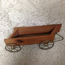 Vintage, Wooden Wagon-Planter Decor 16in x 5in x 5in | eBay