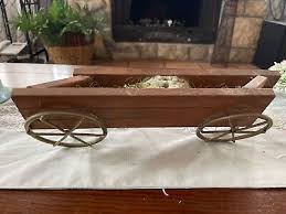 vintage wooden 3D wagon planter | eBay