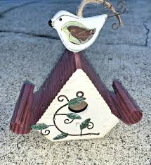 Vintage Birdhouse Ivy Rustic Roof Bird Red Tin Little Birdie ...