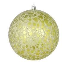 Vickerman 6" Lime Crackle Ball Ornament, 4 per Bag : Target