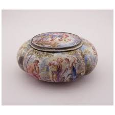 19thC Hermann Ratzersdorfer Vienna Silver Enamel Box. For ...